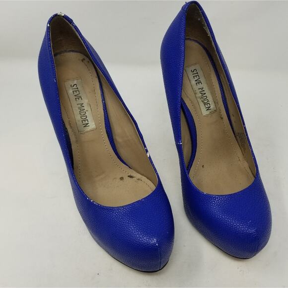 Steve Madden Nala Blue Stiletto Platform Pumps Size 6 - Picture 4 of 9